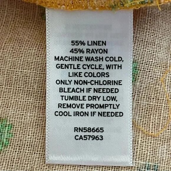 2 for $30 Abound Orange WOVEN CAMI ASTERISK FLORAL:Retro Linen Crop Tank Top XS - Picture 7 of 10